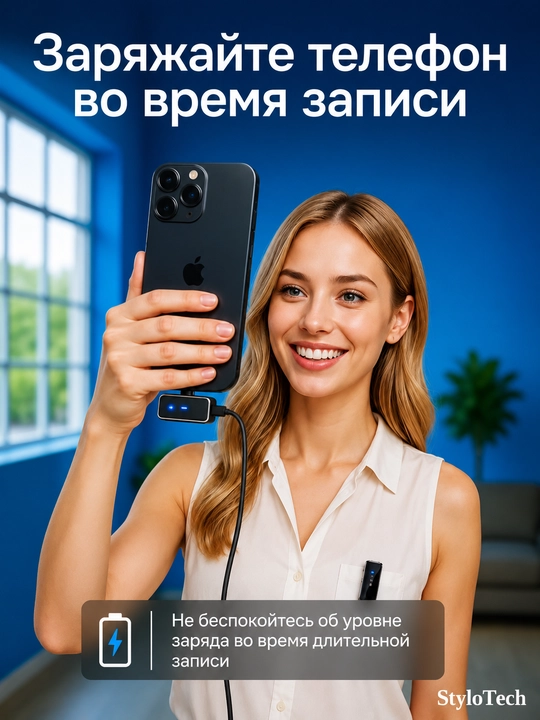 Mikrofon petlichka simsiz telefon uchun, professional mikrofon iPhone va Android uchun