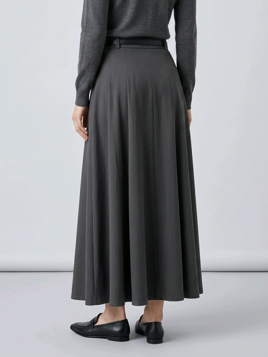 A siluetli klassik ofis, maktab yubkasi, o‘lchamlari S-XL, rangi: qora, kul rang