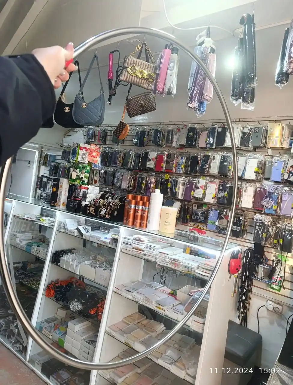 Obruch, nikeldan, qum bilan to'ldirilgan, diametr 1 m