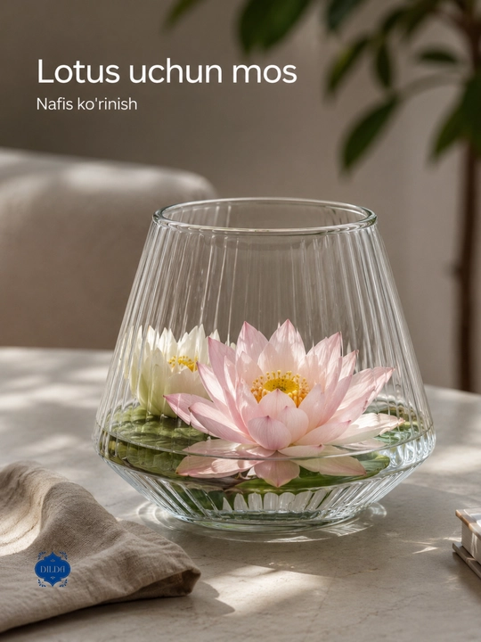Shisha vaza-akvarium dekor uchun, baliq, o'simlik va gullar uchun idish, 1 dona uyga mos - 
