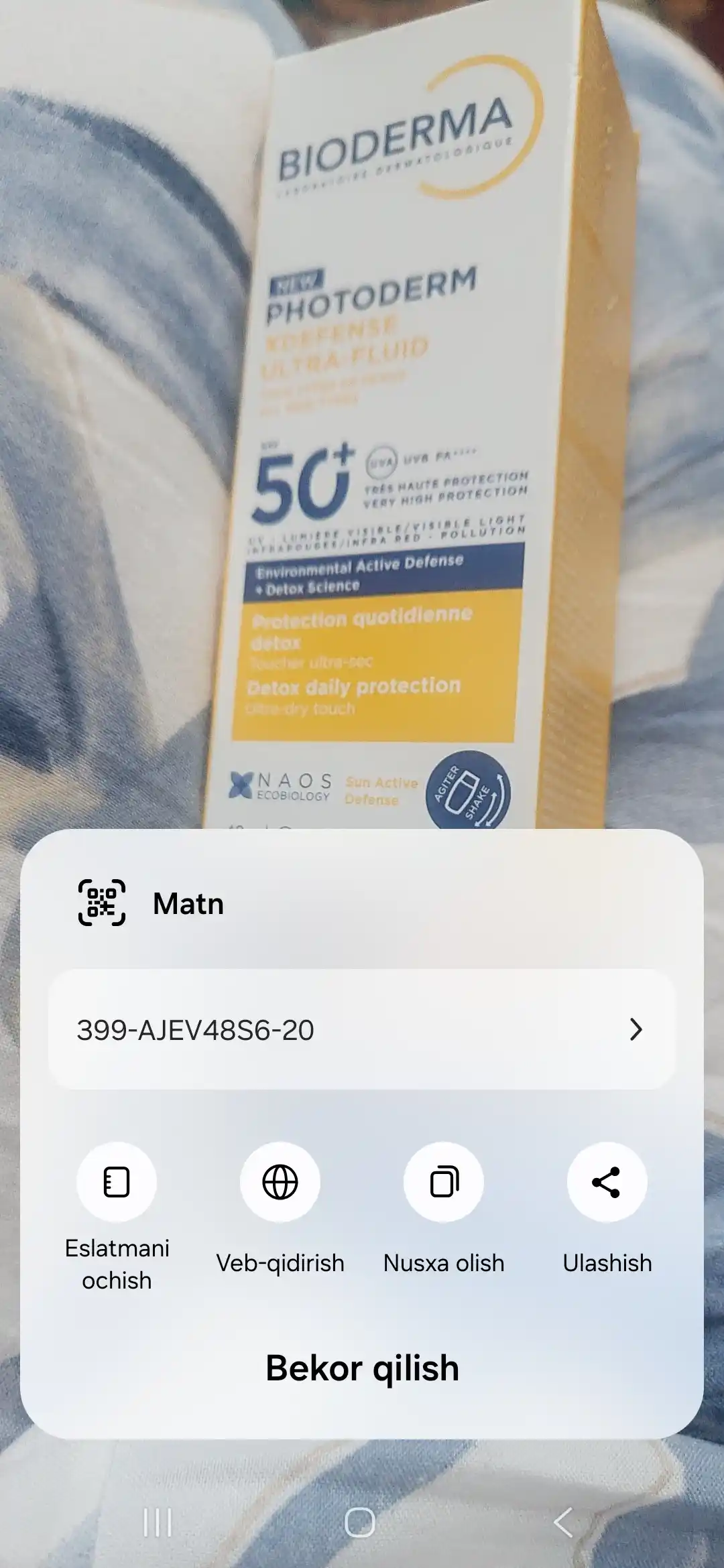 Ultrayengil teksturalik krem-flyuid himoya va qulaylik Bioderma Photoderm XDefense SPF 50+