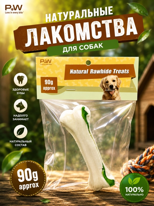 Itlar uchun tabiiy shirinlik - uzoq o‘ynaydigan suyak, 90 gramm - 