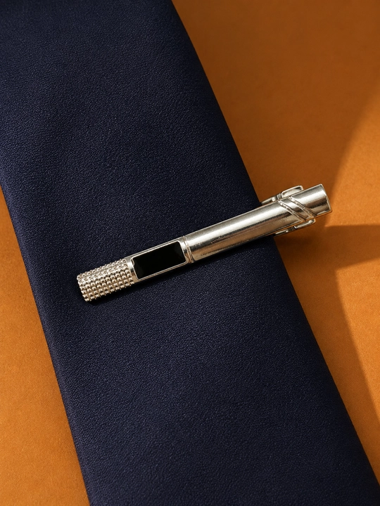 Металлический зажим для галстука Tie Clip, серебристый или золотистый, стандарт