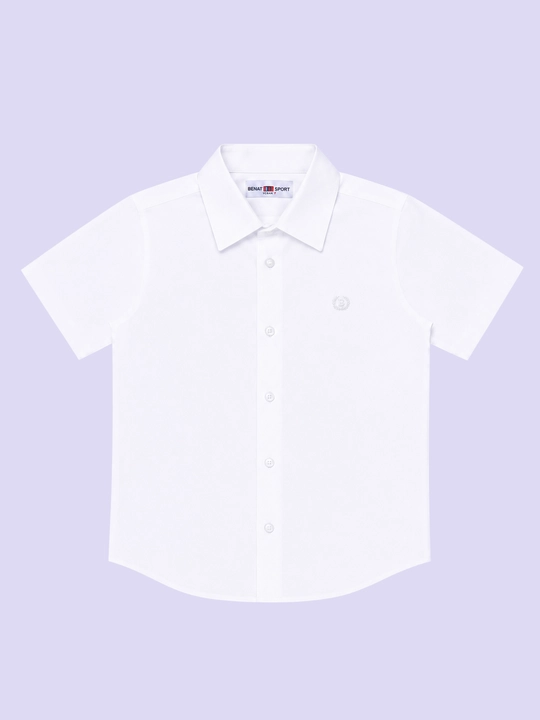 Школьная рубашка для мальчиков, Турция, Benat Sport, 122-170 см, 7-15 лет, 80% хлопок - 