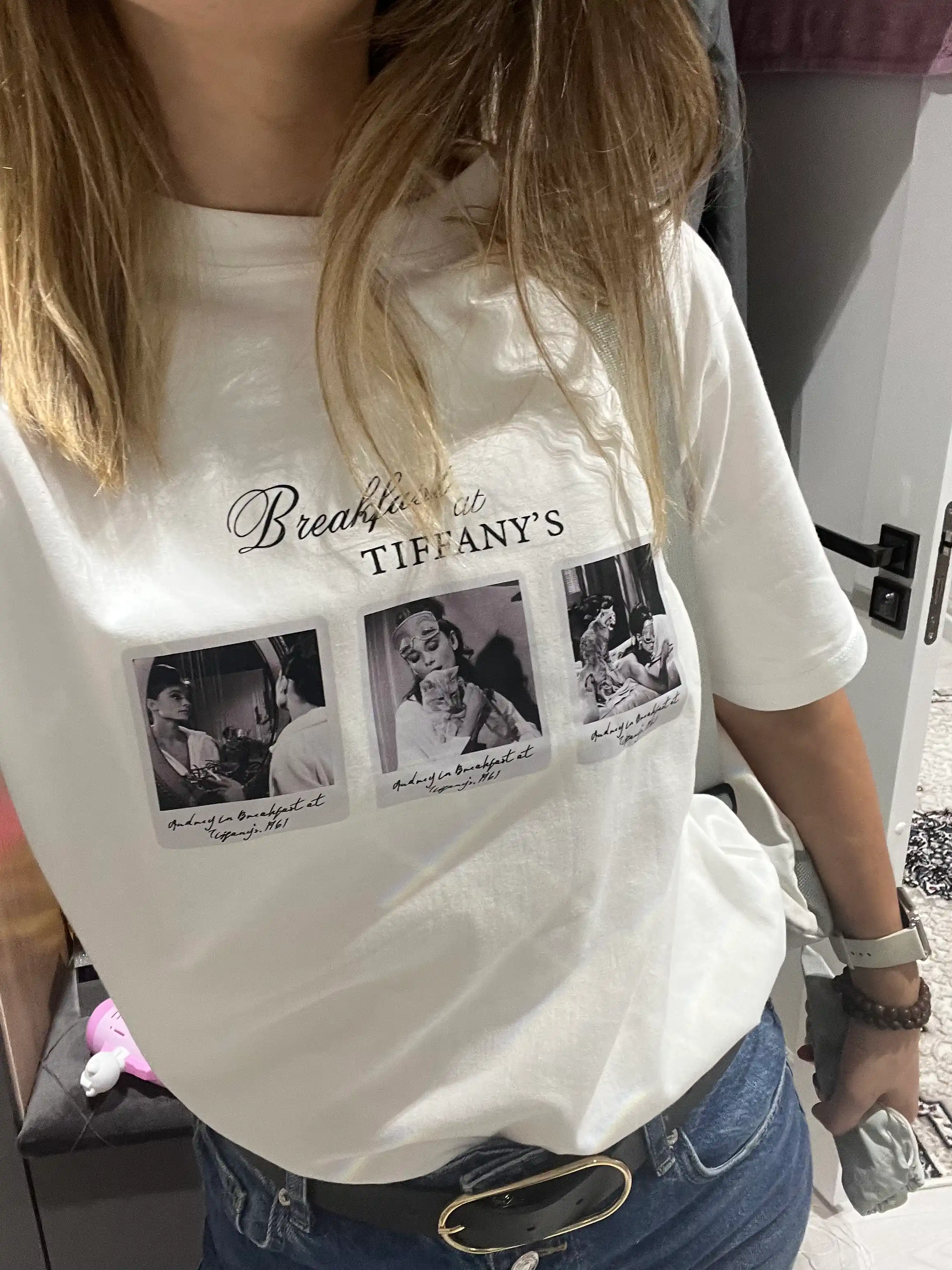 Ayollar futbolkasi print bilan, katta o‘lchamlar - Elly Fashion