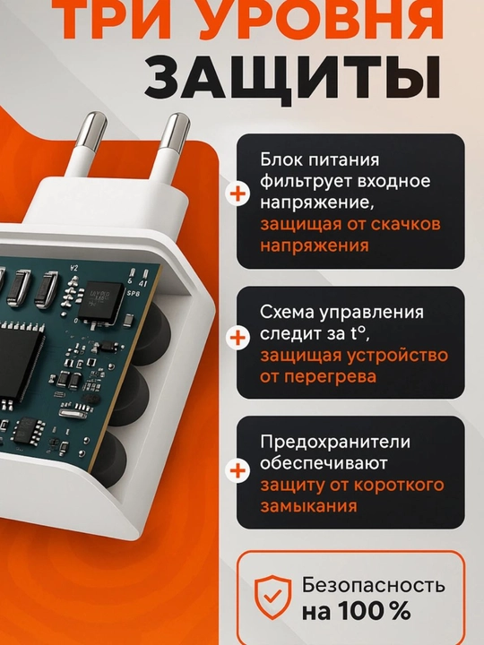 Быстрозарядное устройство для устройств Android, 33 Вт/45 Вт/67 Вт/120 Вт,с кабелем Type-C