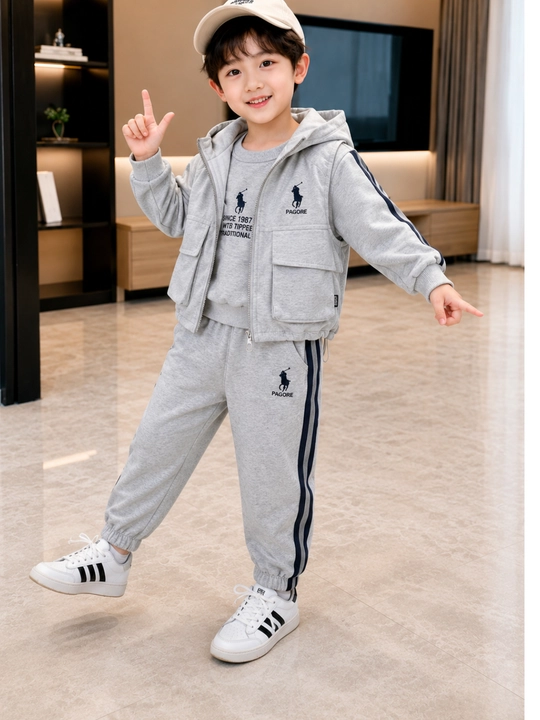 O'g'il bolalar uchun 3 qismli sport kostyumi - 