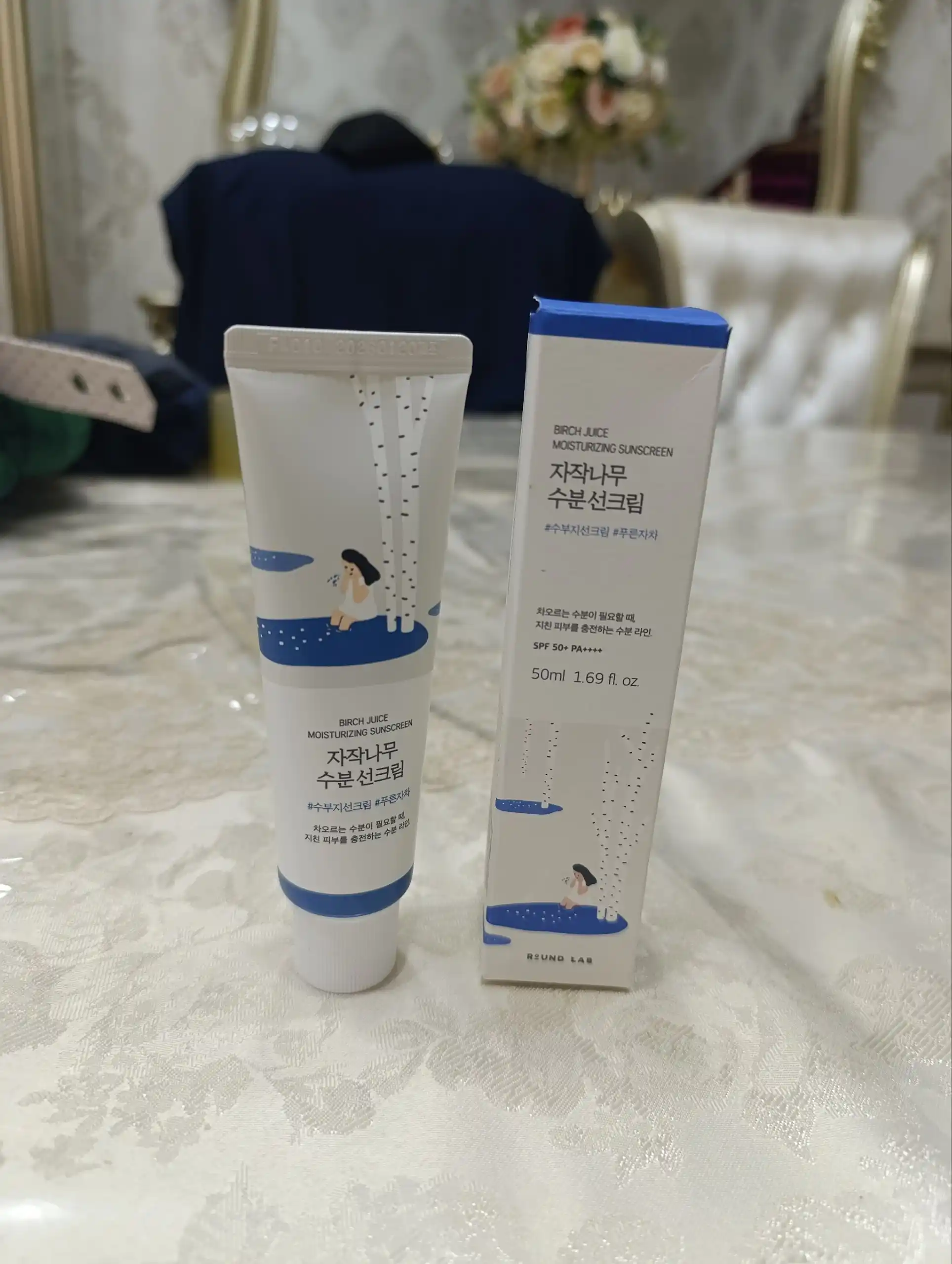 Quyoshdan himoyalovchi "Round Lab Birch Juice Moisturizing Sunscreen" kremi SPF50+ PA++++, 50 ml