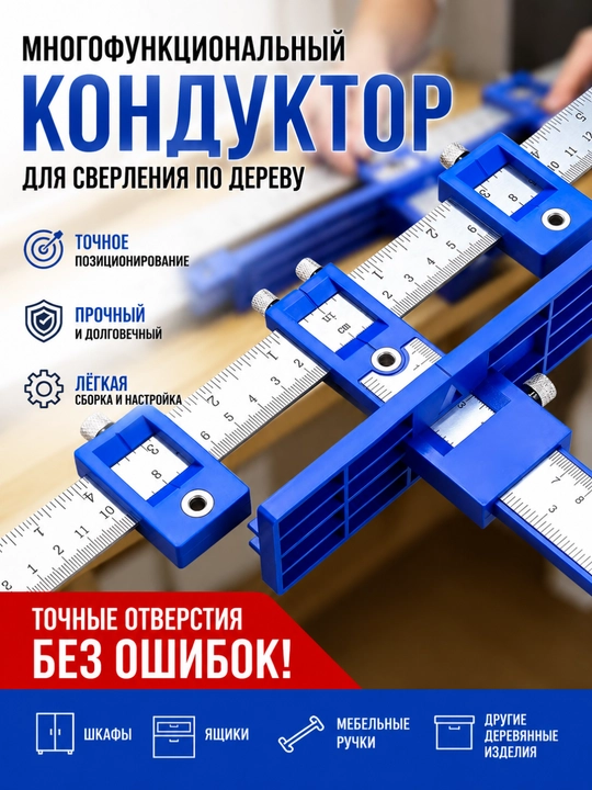Ko‘p funksiyali yog‘ochga teshik ochish lokatori, tutqich uchun teshik ochish lokatori - 