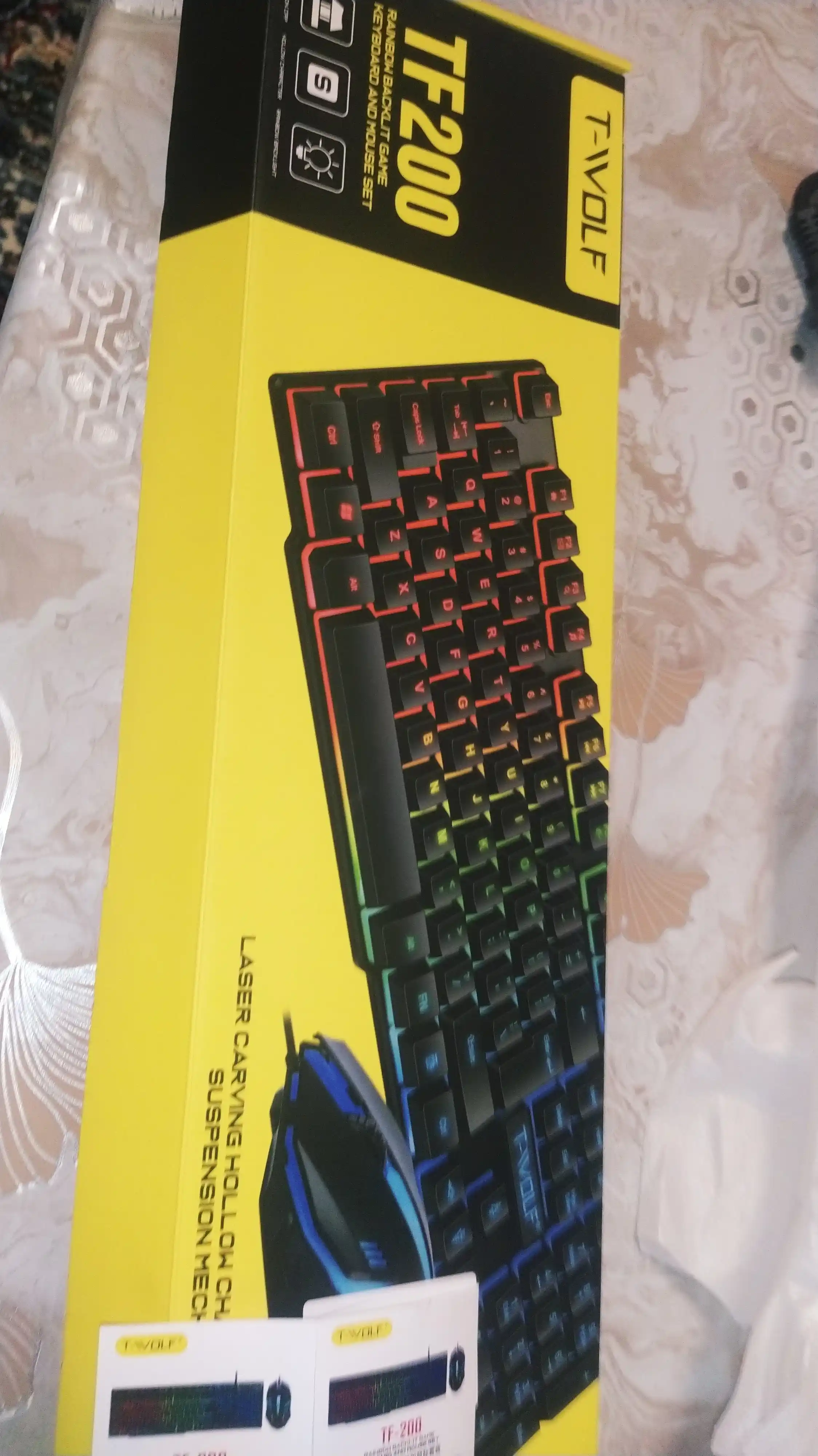 Игровая клавиатура и мышь T-wolf TF200, TF270, с RGB-подсветкой