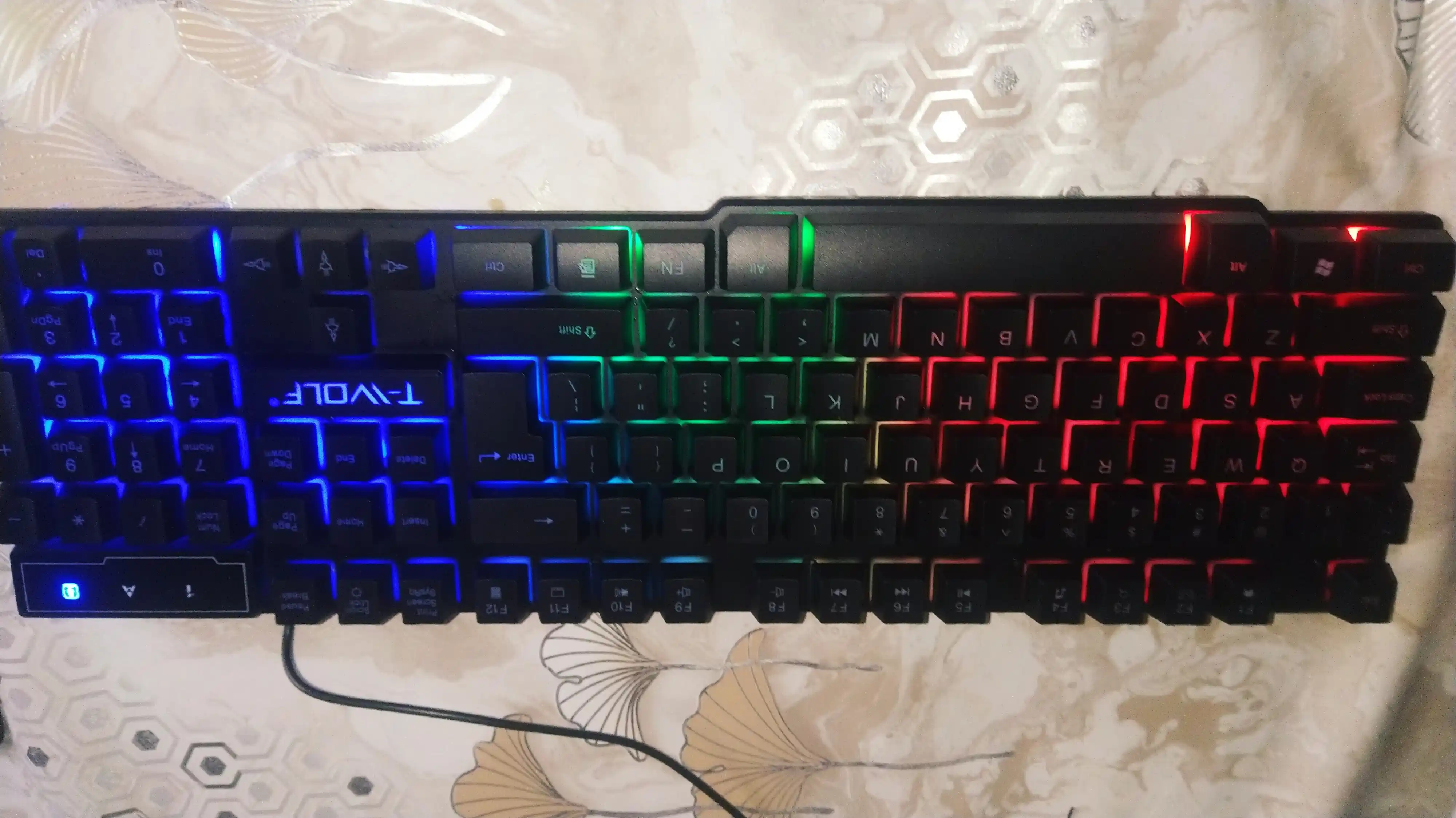 Игровая клавиатура и мышь T-wolf TF200, TF270, с RGB-подсветкой