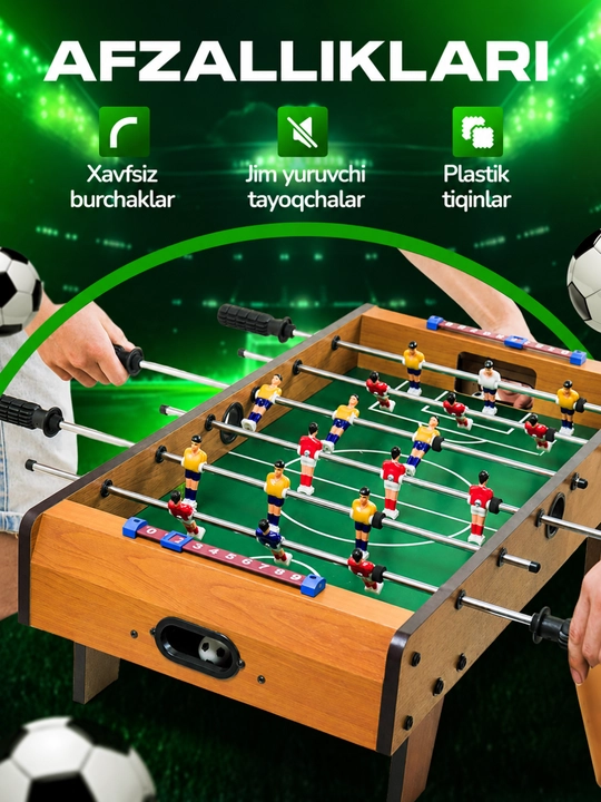 Stol futboli bolalar va oila uchun, mini stol o'yinlari