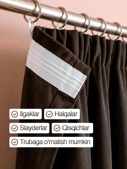 Tayyor parda velur, yotoqxona va xona uchun dekorativ zamonaviy pardalar