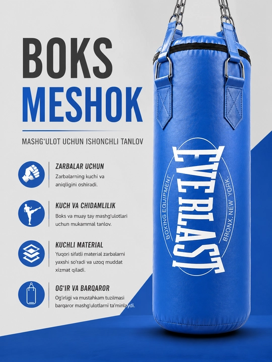 Mashq qilish uchun boks qopi, meshok - 