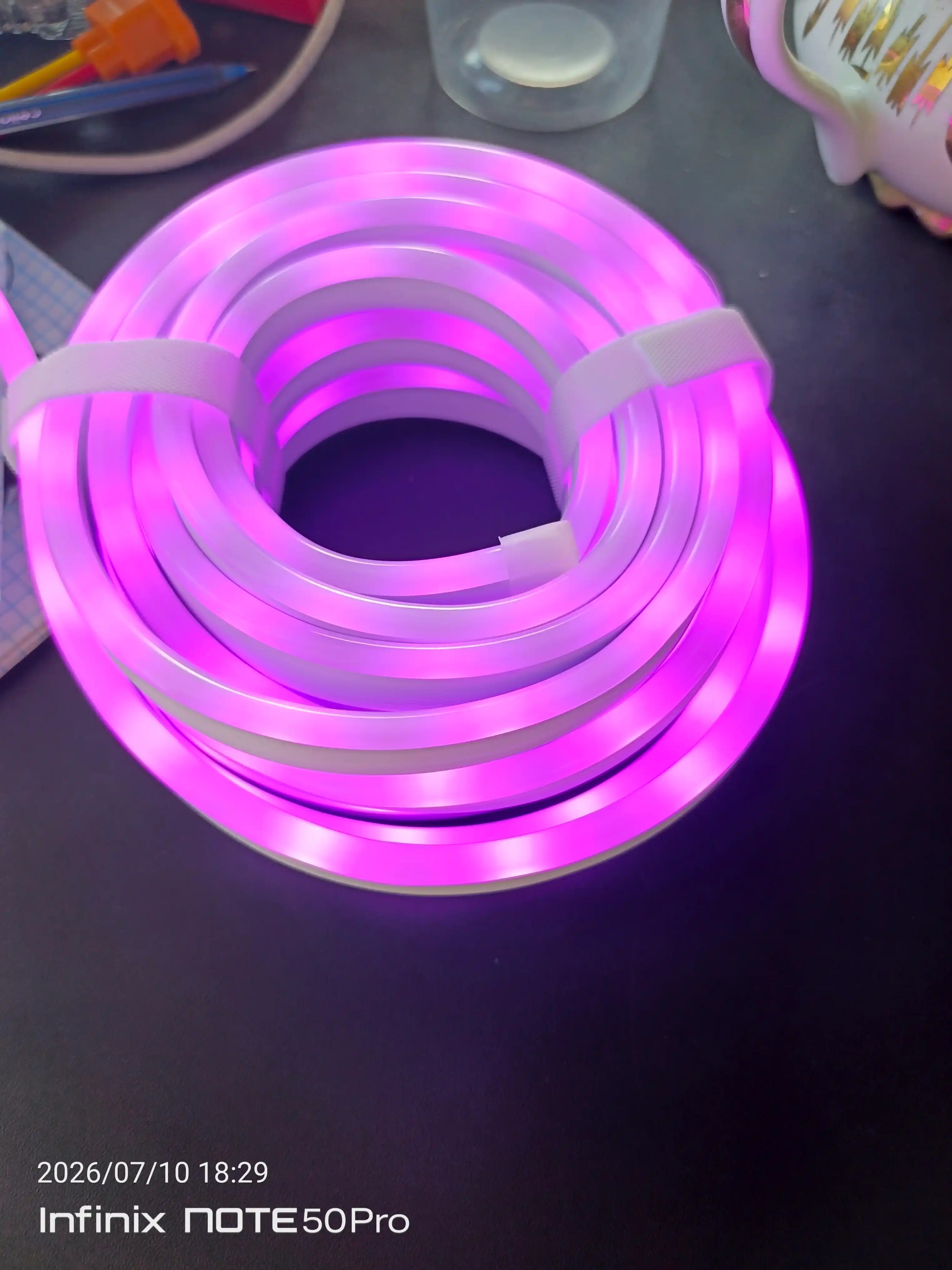 LED, lenta, Smart, RGB IC Neon 5m USB, TESS, pult va ilova bilan LED подсветка