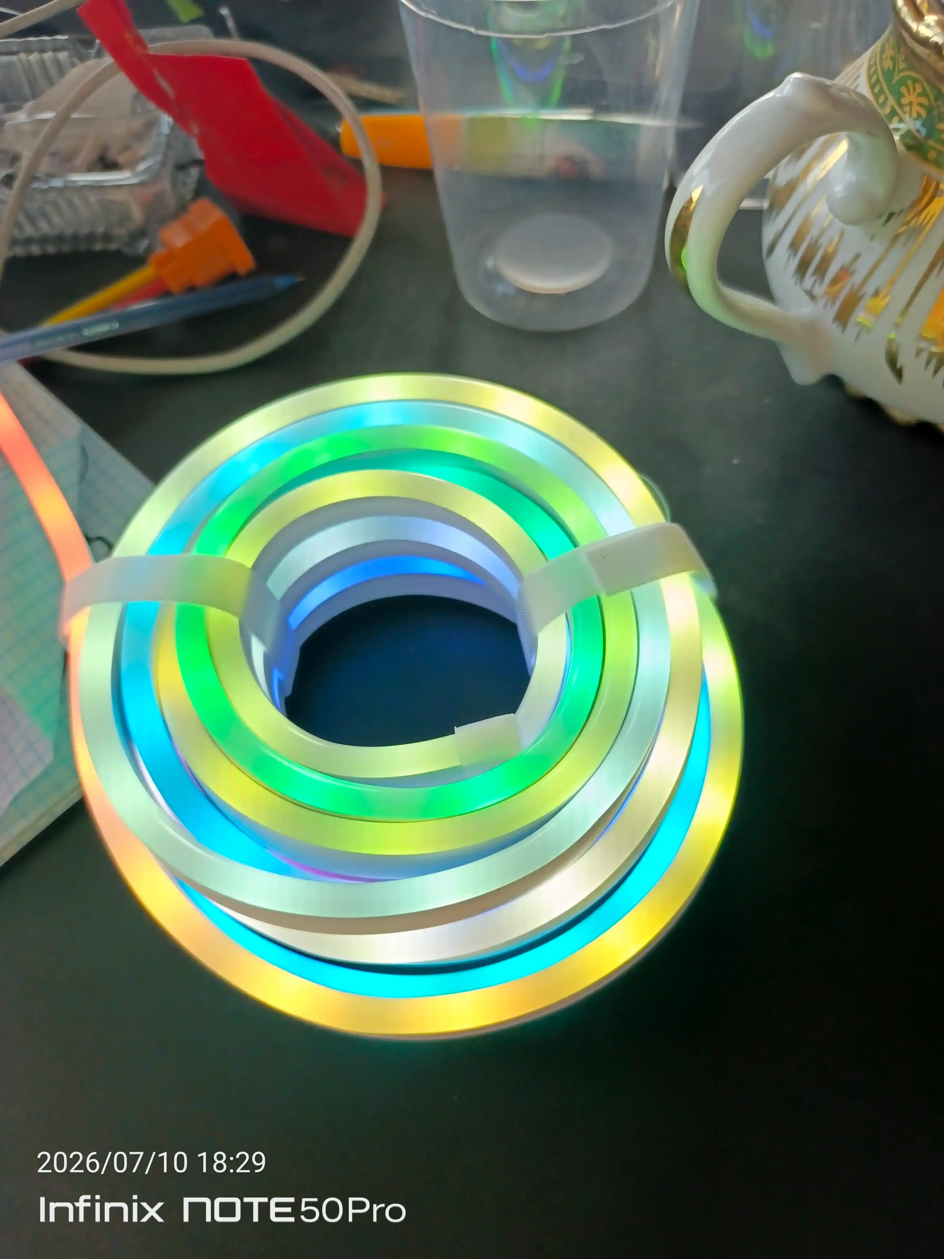 LED, lenta, Smart, RGB IC Neon 5m USB, TESS, pult va ilova bilan LED подсветка