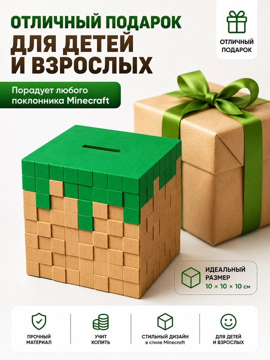 Копилка в стиле Minecraft