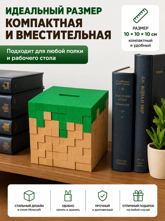 Копилка в стиле Minecraft