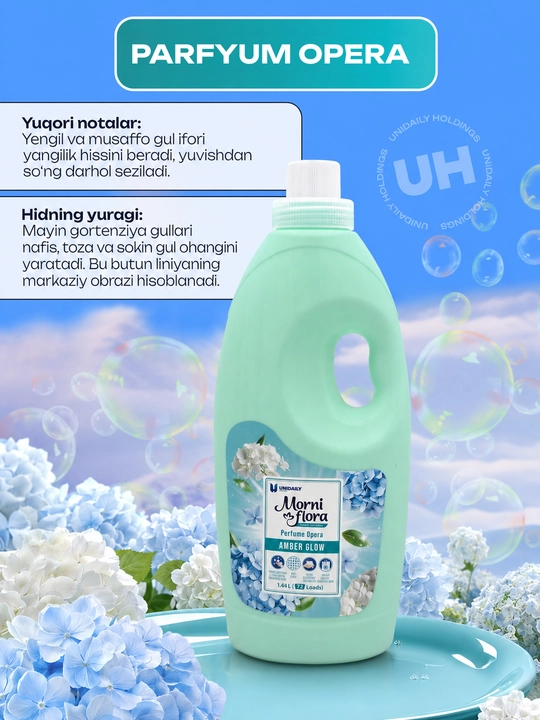 Кондиционер для стирки Morni Flora, с ароматом, 1.44 л