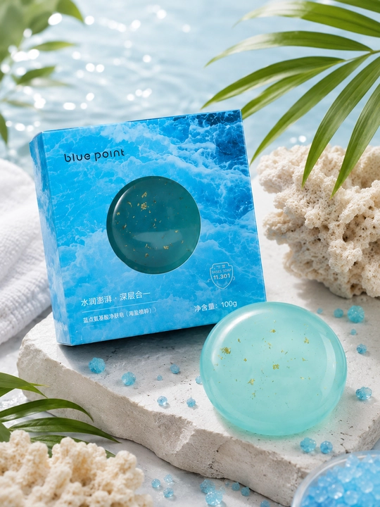 Blue Point мыло для лица и тела с морской солью и растительными экстрактами, 100 г - 