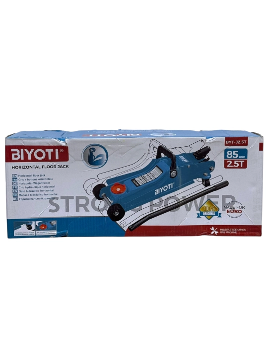 Gidravlik podkatnoy domkrat BIYOTI BYT-J2.5T ultra past profilli (2.5 t, 85 mm)