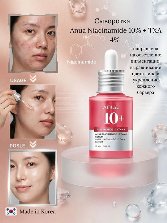 Anua Niacinamide 10% + TXA Serum – сыворотка с ниацинамидом и транексамовой кислотой