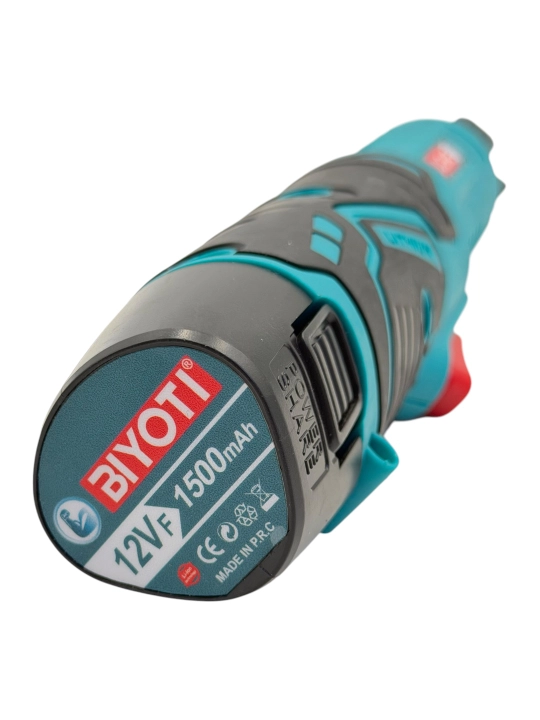 Biyoti BYT-CEW03 12V akkumulyatorli kalit, 45 N·m, 3/8", kallaklar to‘plami va keys bilan
