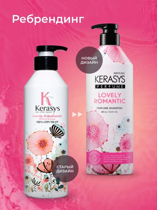 Шампунь с кератином, для женщин, с приятным ароматом, Kerasys Lovely Romantic