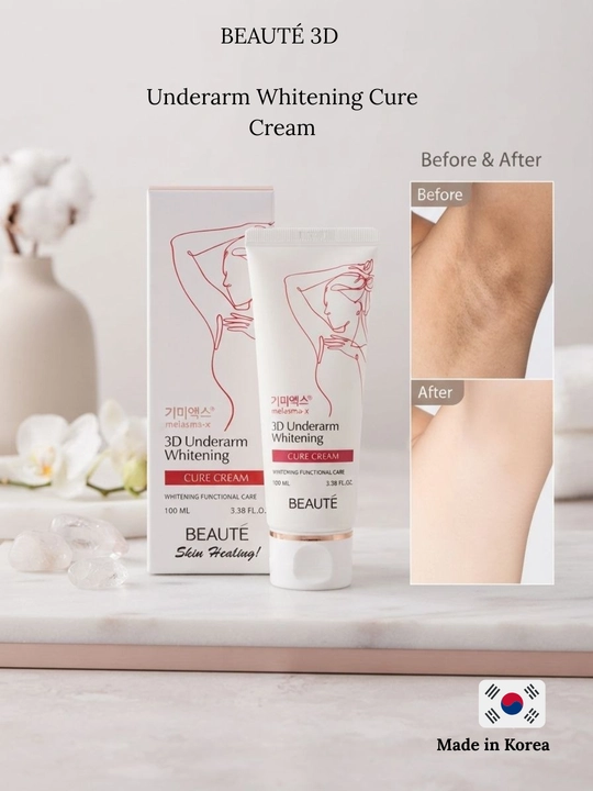 Qo'ltiq osti terisini oqartiruvchi krem BEAUTE 3D Underarm Whitening Cure Cream, 100 ml - 