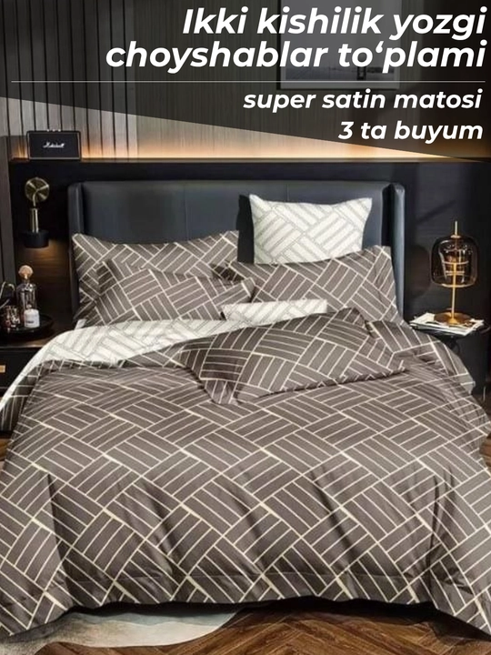Yozgi choyshablar to‘plami, supersatin, ikki kishilik va bir kishilik to‘plamlar - 
