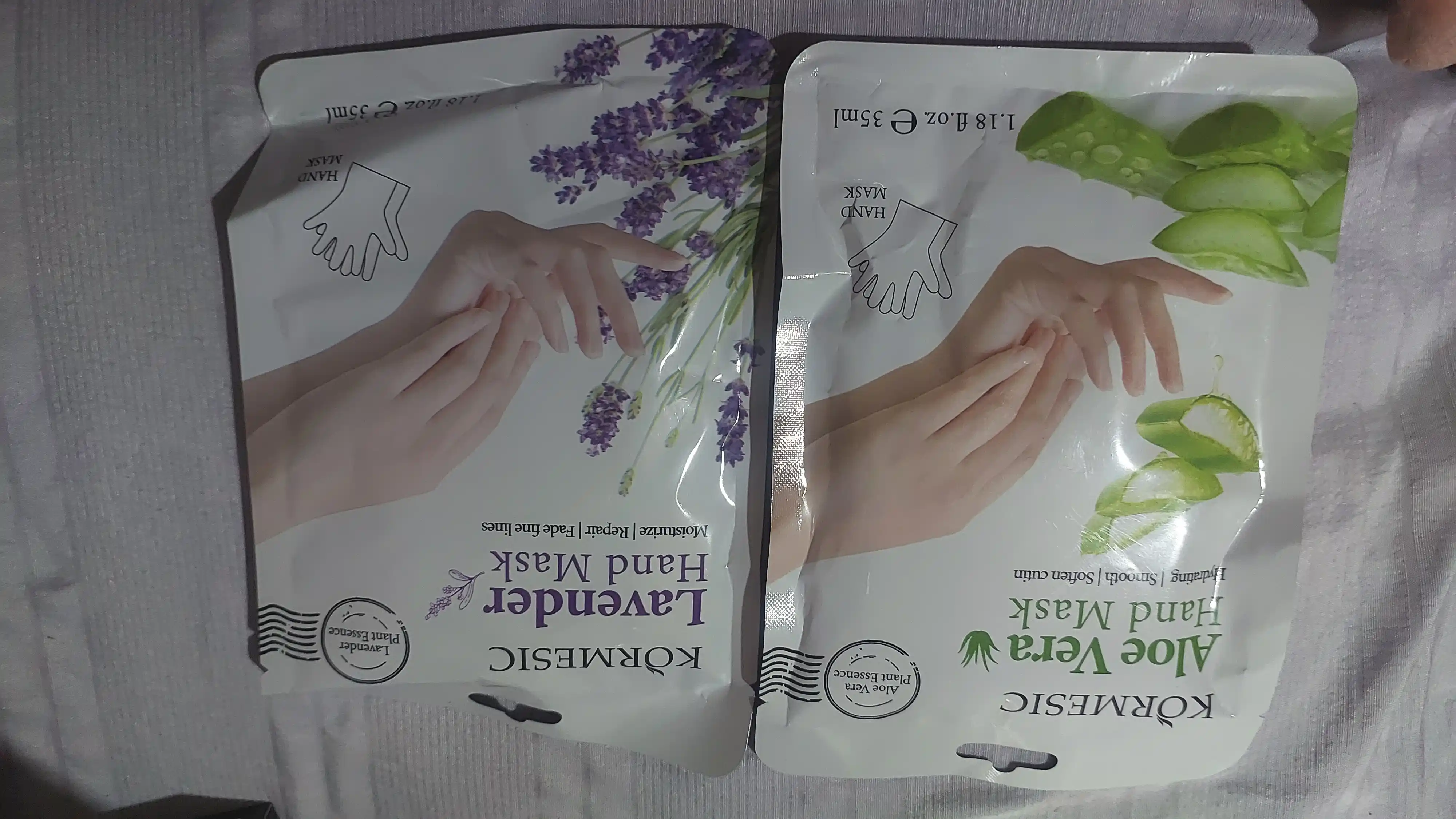 Маски для рук и ног с алоэ вера и лавандой, 35 мл/пара
