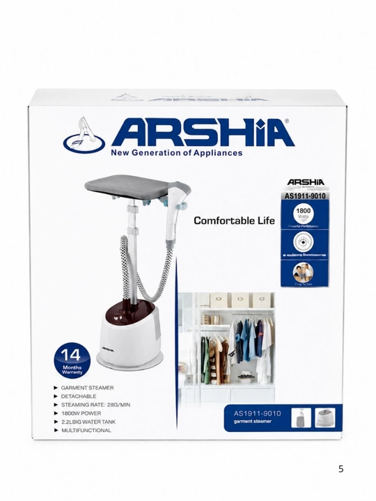 ARSHIA Vertikal Bug'li Kiyim Dazmoli – Professional Garment Steamer - 
