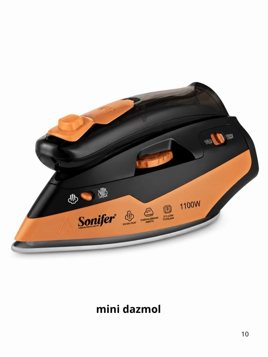 SONIFER keramik taglikli bug‘ dazmoli - Steam Iron - 