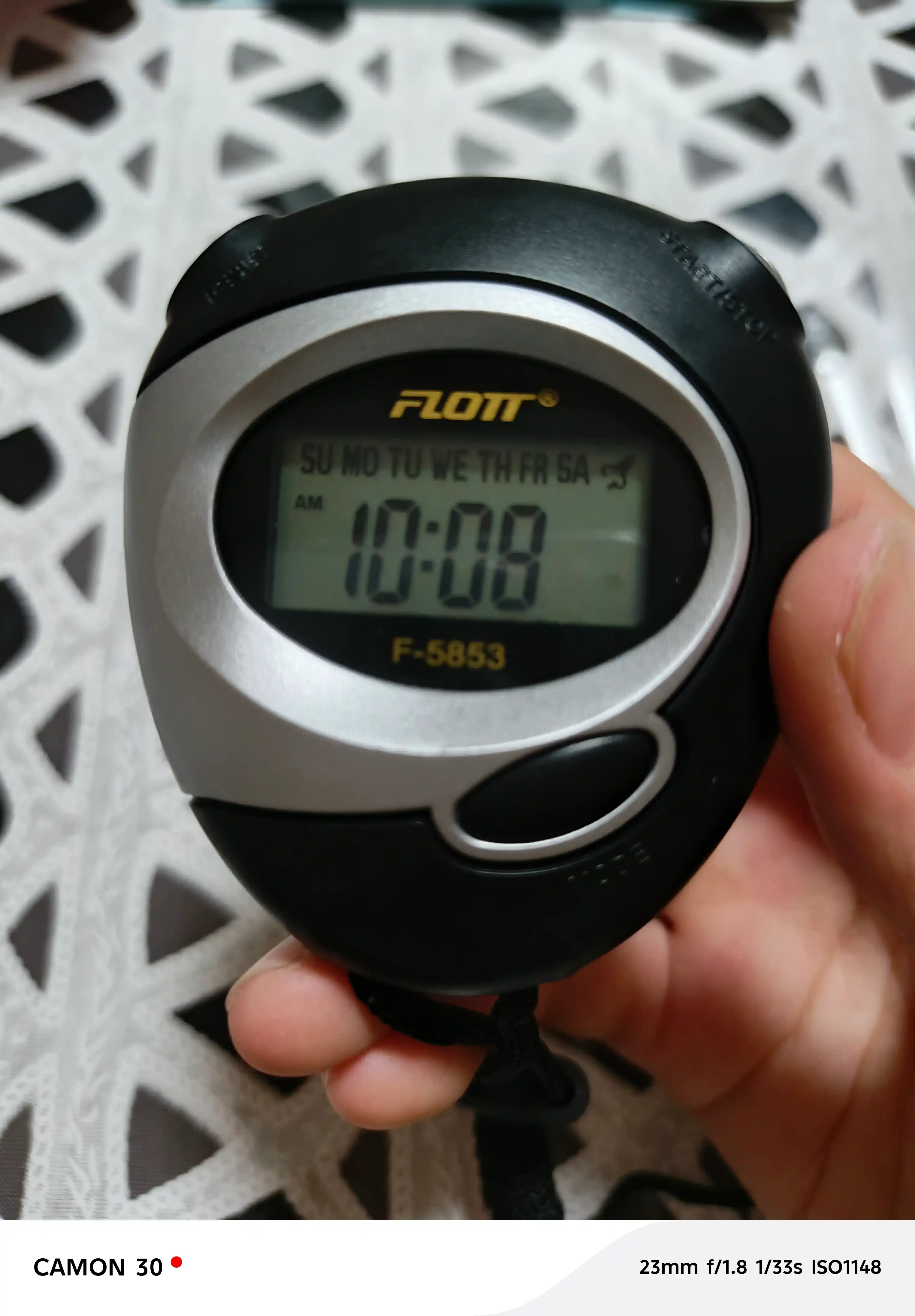 Elektron sekundomer Flott, sport maqsadlari uchun qo'llanma
