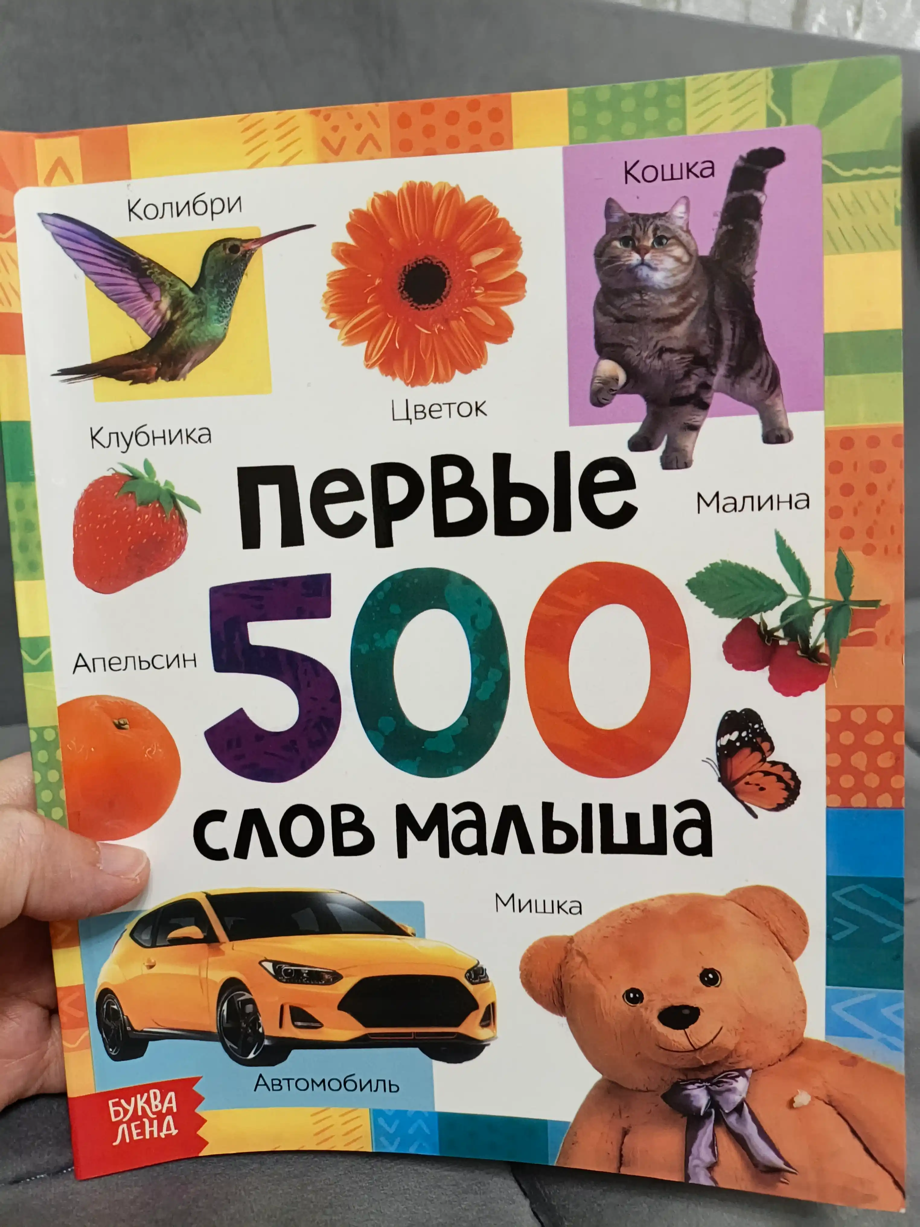 Bolalar uchun rasmali lug'at: Ilk 500 so'z, 80 bet, qattiq muqova, rivojlantiruvchi kitob