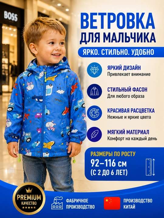 O'g'il bola uchun vetrovka bahor va kuz uchun