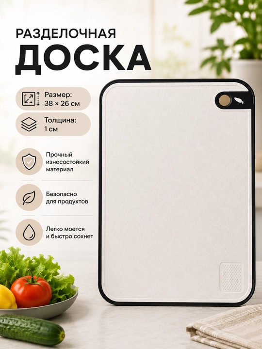 Разделочная доска, пластиковая, для кухни, многофункциональная
