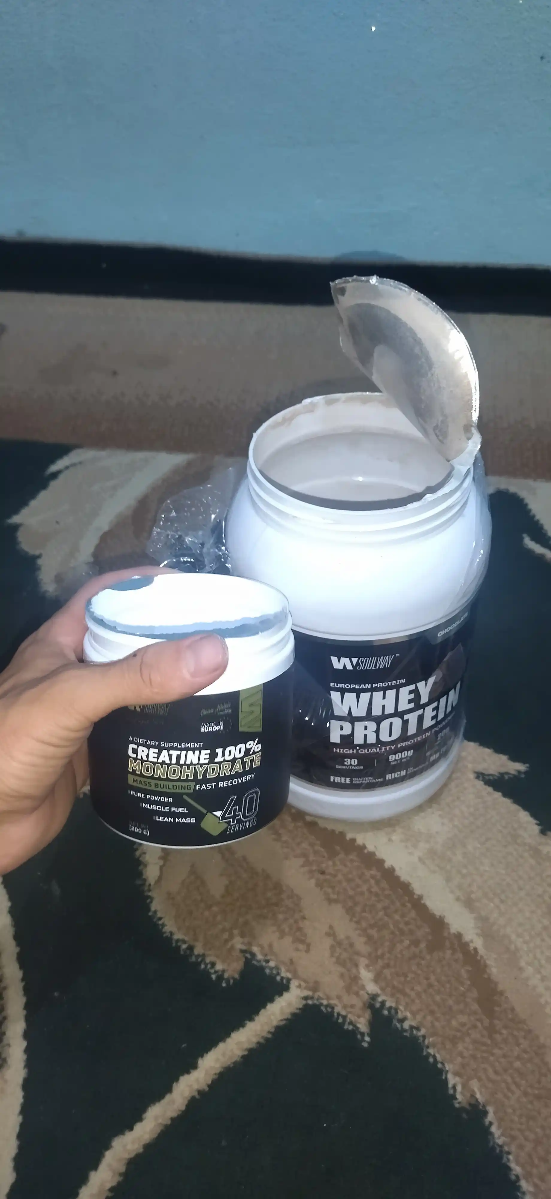 Mushak massasini oshirish uchun Whey zardob oqsili va Soulway kreatin monogidrati majmuasi