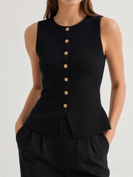 Кофта женская, жилет трикотажный на пуговицах ELLY FASHION