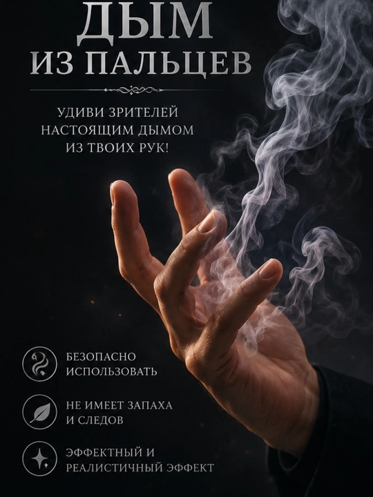 Дым из пальцев, Реквизит для фокусов — специальная дымящаяся бумага для эффектного фокуса