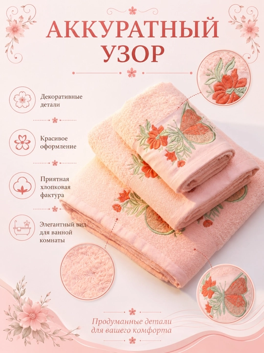 Patli sochiqlar to‘plami, yuz va oyoqlar uchun, momiq, yumshoq, hammom sochiqlari