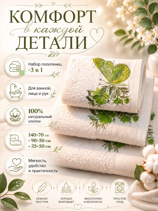 Patli sochiqlar to‘plami, yuz va oyoqlar uchun, momiq, yumshoq, hammom sochiqlari