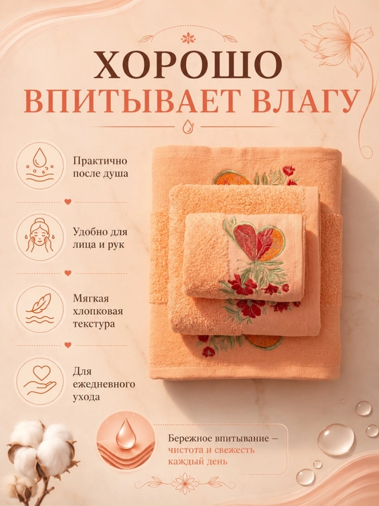 Patli sochiqlar to‘plami, yuz va oyoqlar uchun, momiq, yumshoq, hammom sochiqlari