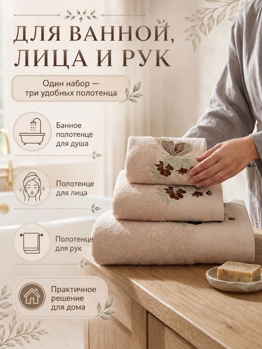 Patli sochiqlar to‘plami, yuz va oyoqlar uchun, momiq, yumshoq, hammom sochiqlari