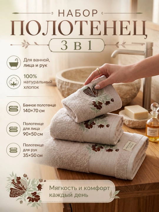 Patli sochiqlar to‘plami, yuz va oyoqlar uchun, momiq, yumshoq, hammom sochiqlari