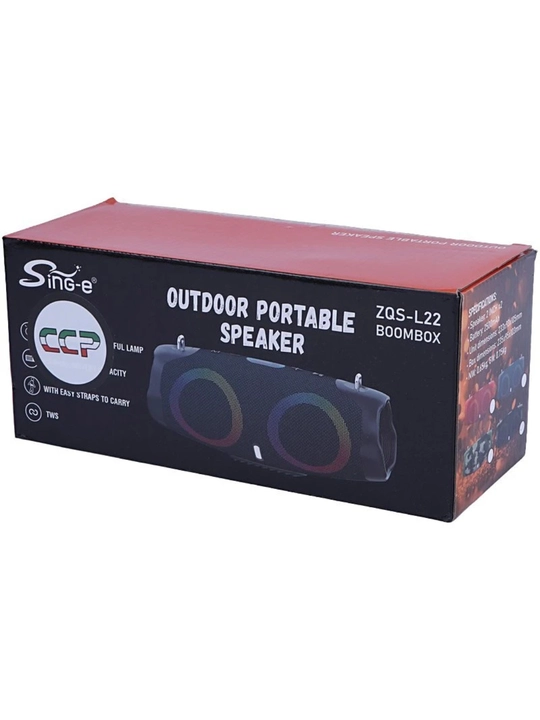 Sing-e ZQS-L22 Boombox — Portativ simsiz RGB kоlonka (10W x 2)