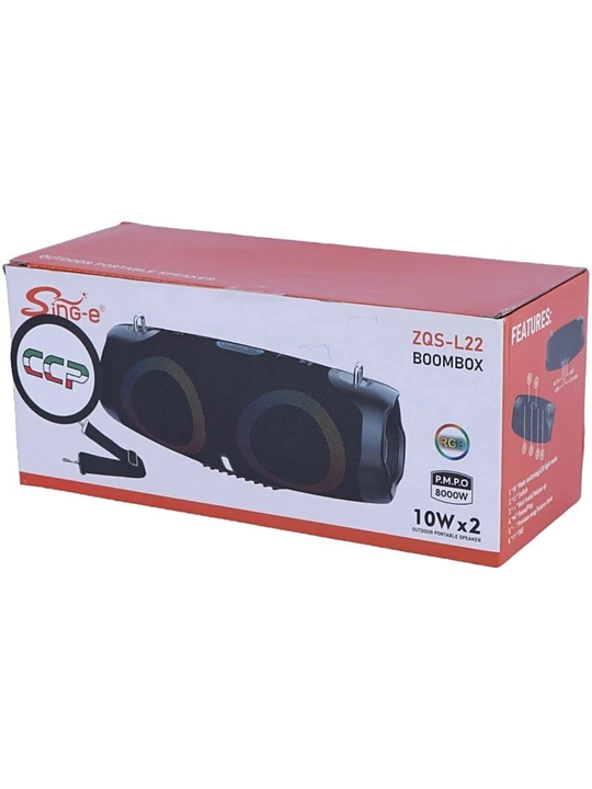 Sing-e ZQS-L22 Boombox — Portativ simsiz RGB kоlonka (10W x 2)
