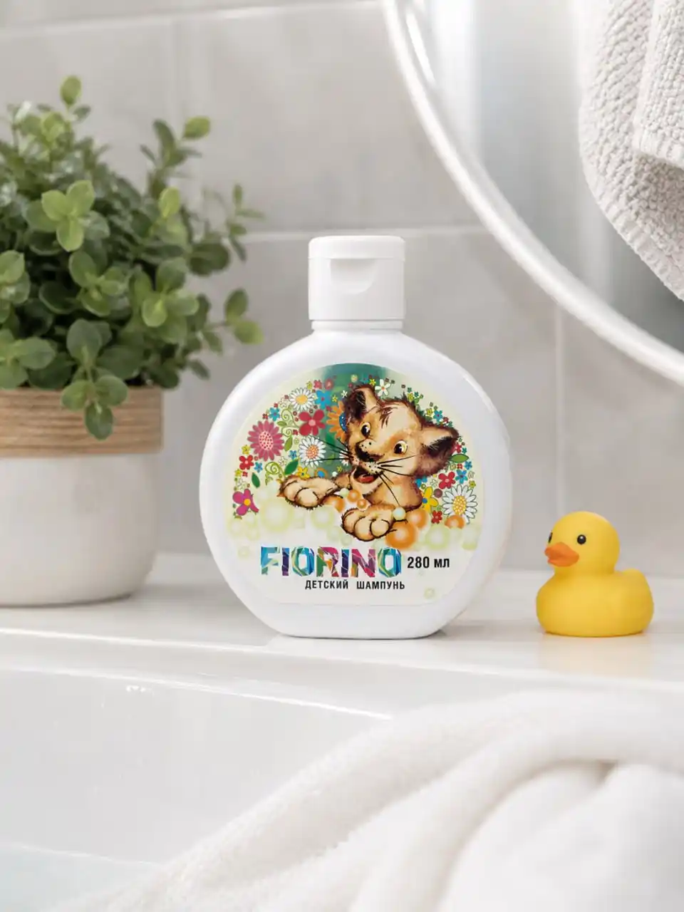 Fiorino bolalar shampuni 280 ml — ko‘z yosh qoldirmaydi, vitaminli, o‘sish va mustahkam