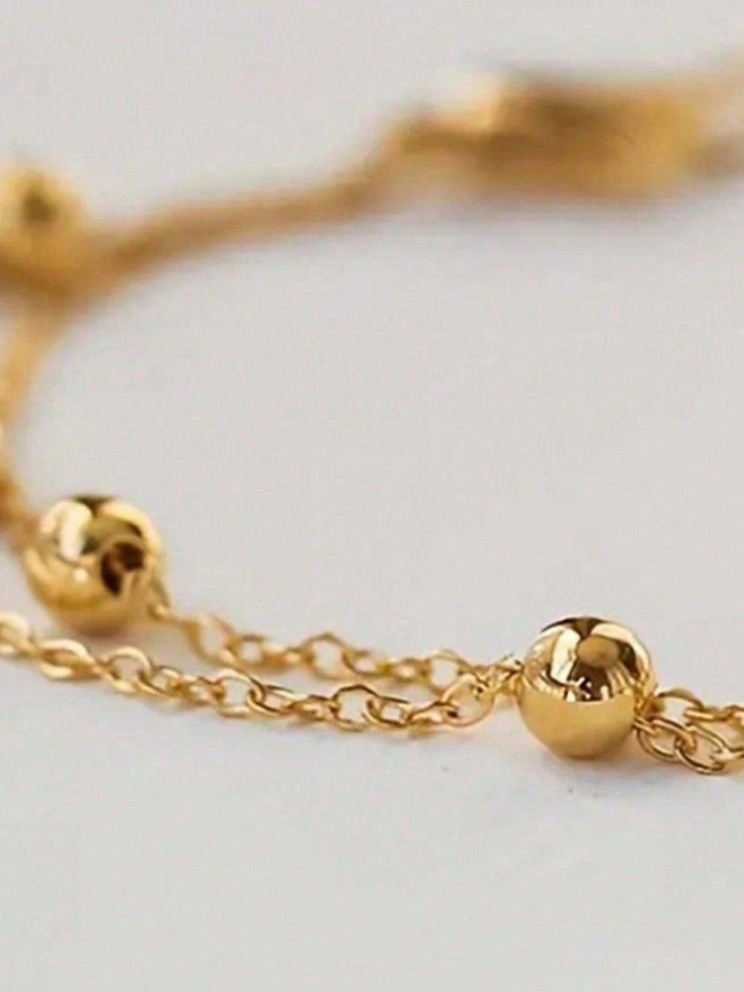Нежный анклет Single Diamond — браслет на лодыжку, с покрытием 14K Gold PVD