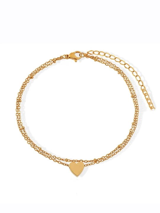 Single Diamond nafis oyoq bilaguzugi — 14K Gold PVD qoplamali, oyoq bilaguzuglari, anklet